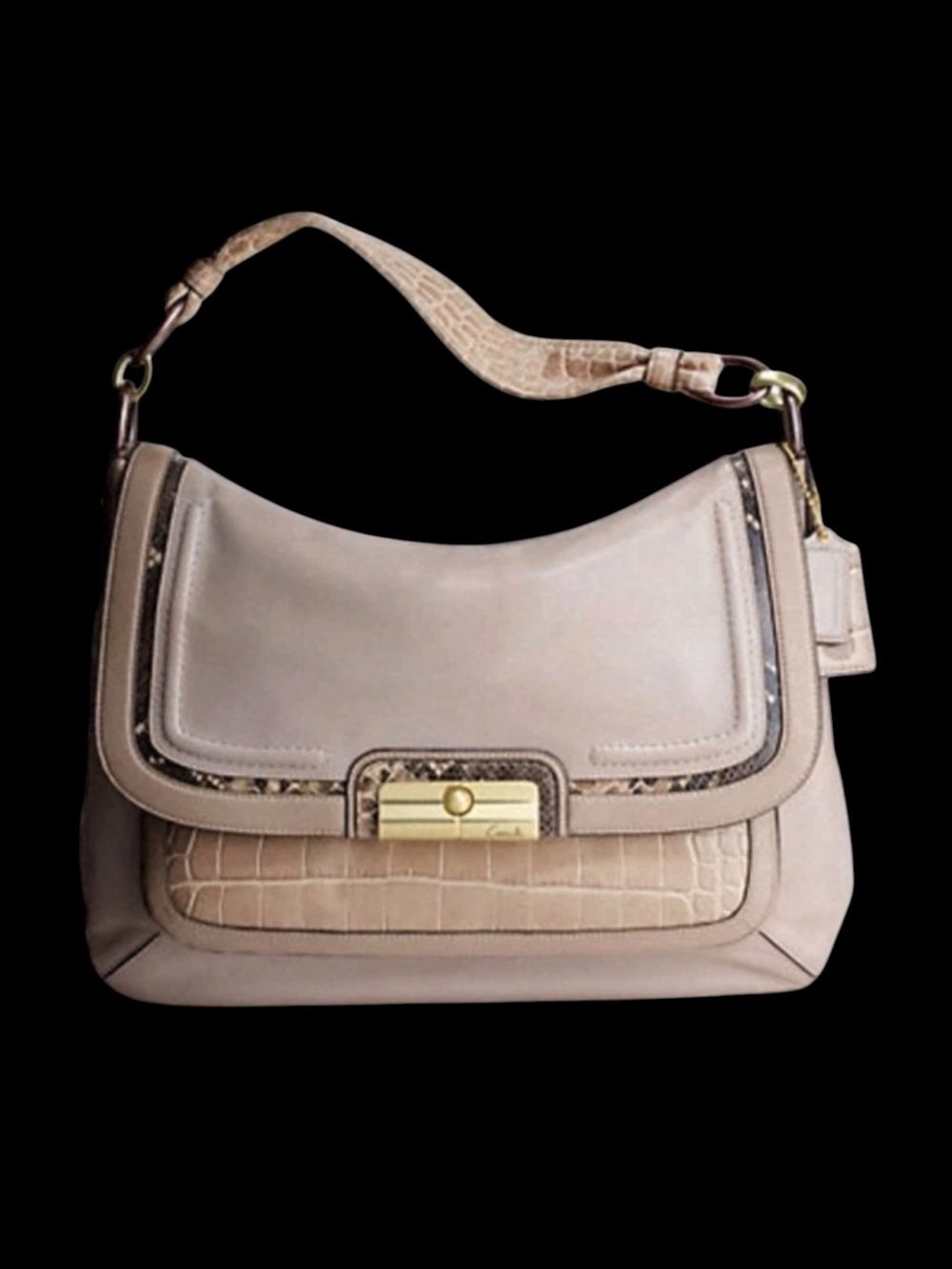 Coach Kristin Spectator Leather Flap Shoulder Bag